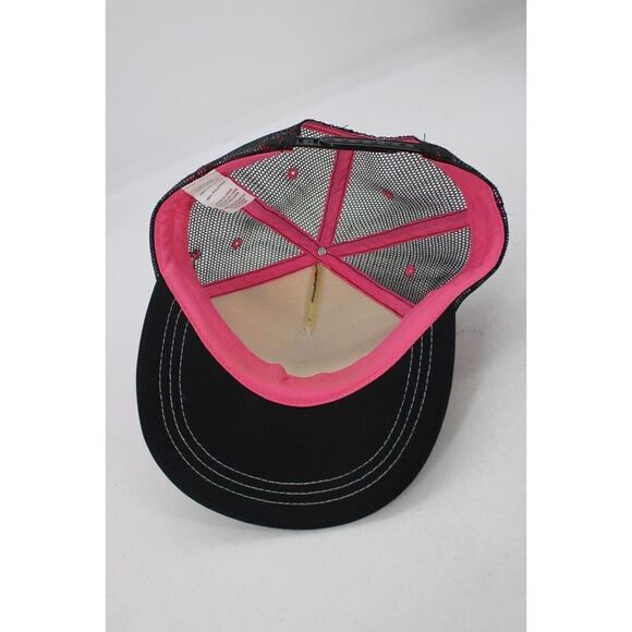 Hooters Black Pink Floral Ball Cap OSFM - Picture 5 of 6